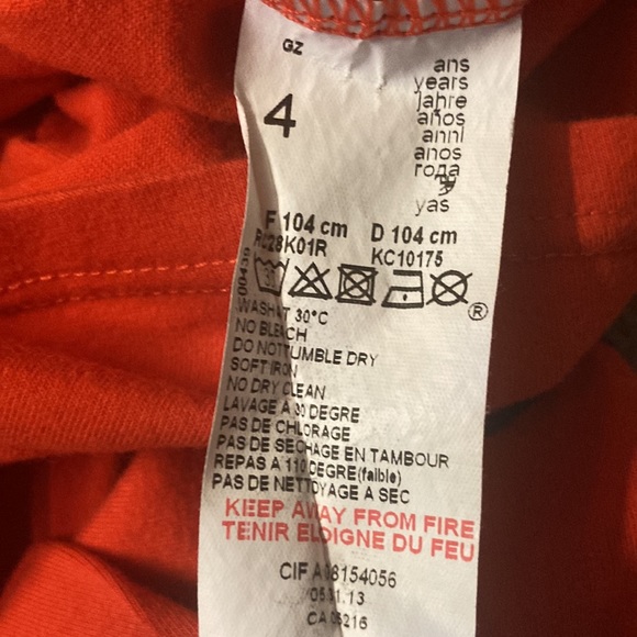 Auth Kenzo Kids 4yo t shirt dark orange - like new - Picture 4 of 4